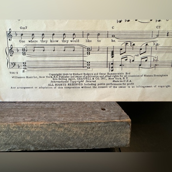 VINTAGE “Bali Ha’i” Sheet Music | Piano & Voice | South Pacific - Picture 5 of 8